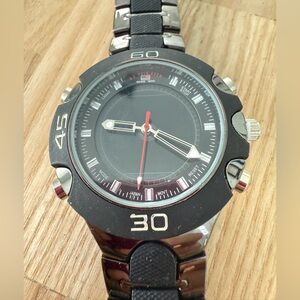 U.S. POLO ASSN men’s black and gray sport watch NEW BATTERY